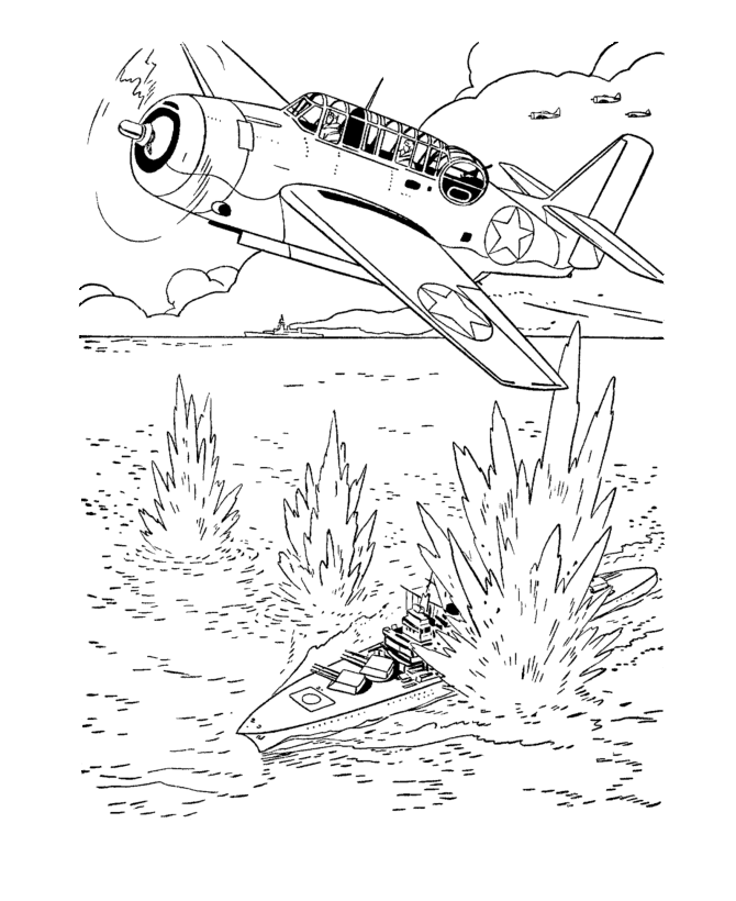 Plansa de colorat cu Militar 19 11